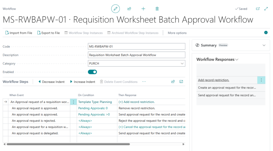 Approval Workflows in Planning Worksheet
