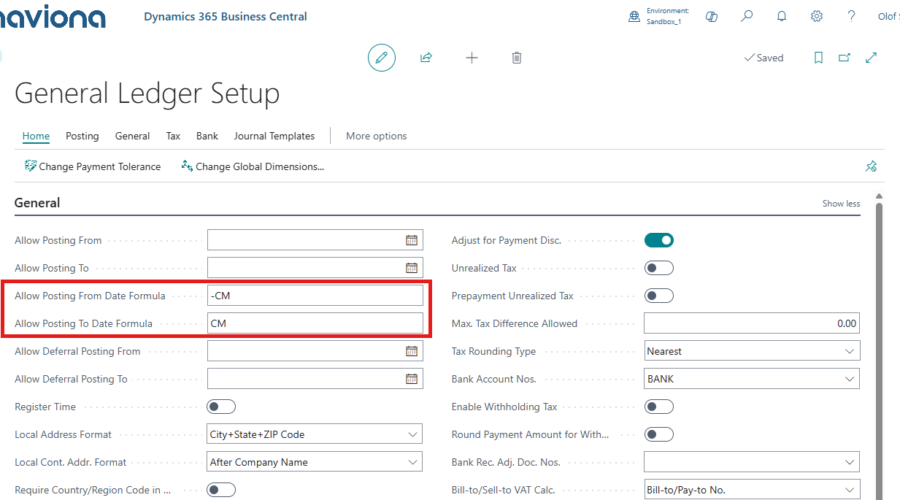 Allow Posting Date Formula